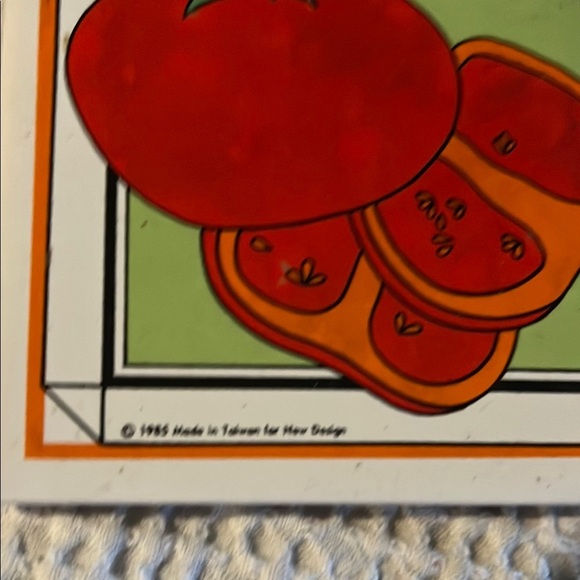 Vintage Fruit Basket Earthenware Coaster Set - Picture 3 of 5